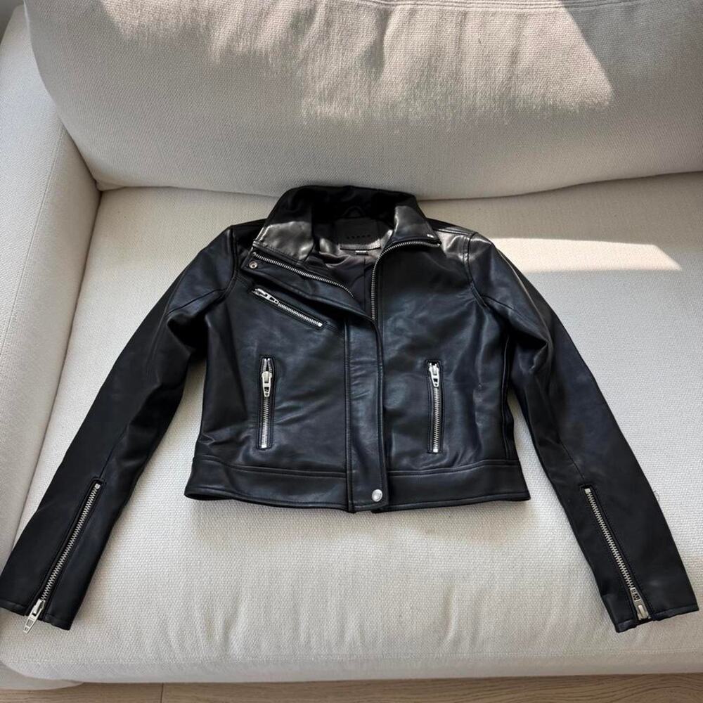 Blanknyc black faux leather moto